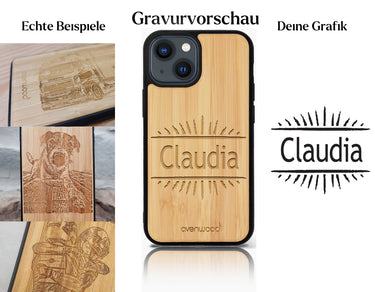 INDIVIDUELL iPhone 14 Bambus-Kunststoff